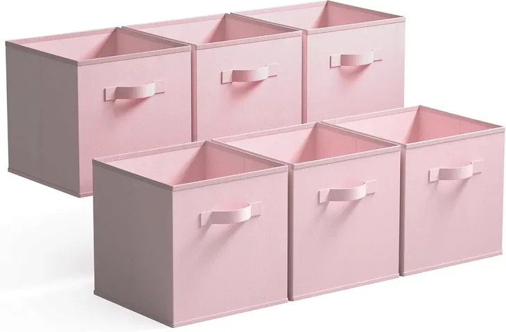 6x PUDEŁKA NA ZABAWKI DZIECIĘCE SKRZYNKI 33x33 CM ORGANIZERY SKŁADANE DUŻE