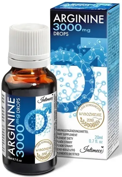 ARGININA 3000 MOCNE PODNIECAJĄCE KROPLE DLA MĘŻCZYZN POTENCJA LIBIDO 20ML