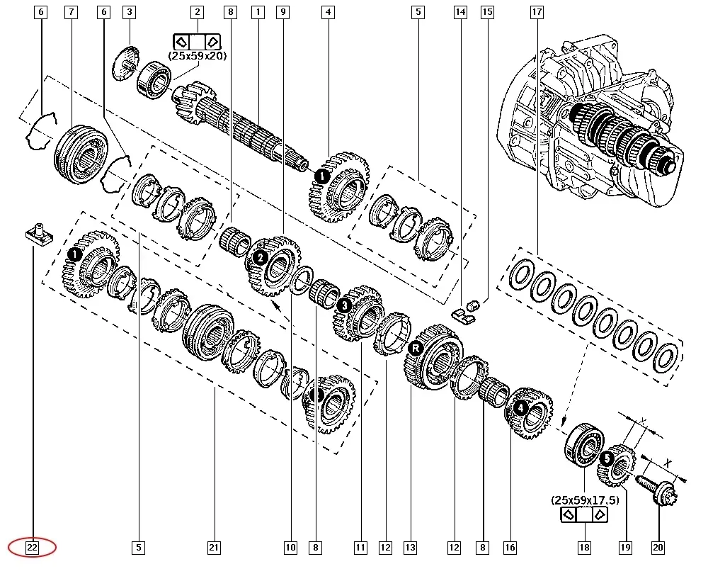 blokada-synchronizatora-renault-pk5-pk6-pf6-oryg-stan-nowy