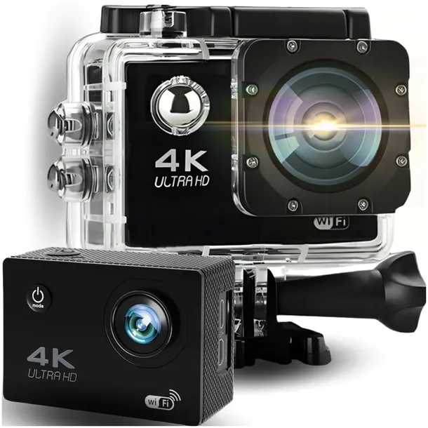 KAMERA SPORTOWA KAMERKA FULL HD WIFI PRO GO WODOODPORNA AKCESORIA UCHWYTY