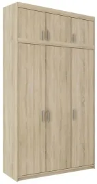 szafa-trzydrzwiowa-z-nadstawka-133-cm-dab-sonoma-z-polkami-drazkiem-lena
