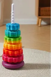 duza-wieza-zakrecona-piramidka-sensoryczna-teczowa-spirala-ukladanka-sorter