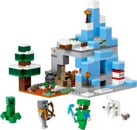 lego-minecraft-21243-klocki-lodowa-jaskinia-domek-osniezone-szczyty