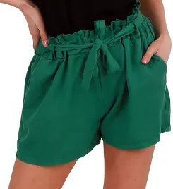zielone-eleganckie-szorty-damskie-spodenki