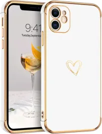 etui-ochronne-apple-iphone-12-biale-zlote-serduszko-wytrzymale-solidne