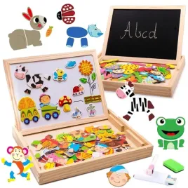 tablica-magnetyczna-kredowa-drewniana-puzzle-ukladanka-magnesy-150-el