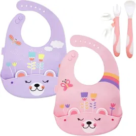 2x-sliniaki-silikonowe-sliniaczki-dla-dzieci-zestaw-sliniakow-wodoodporne