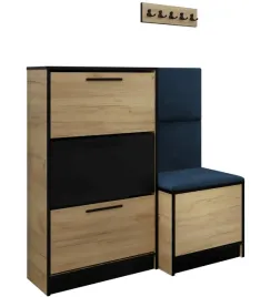 zestaw-kubi-szafka-na-buty-i-siedzisko-dab-craft-zloty-tkanina-niebieska