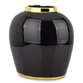 wazon-czarny-ze-zlotymi-wykonczeniami-ceramiczny-flakon-dekoracja-glamour