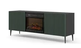 szafka-rtv-ravenna-2d-170-cm-z-kominkiem-elektrycznym-czarny-mat-zielen