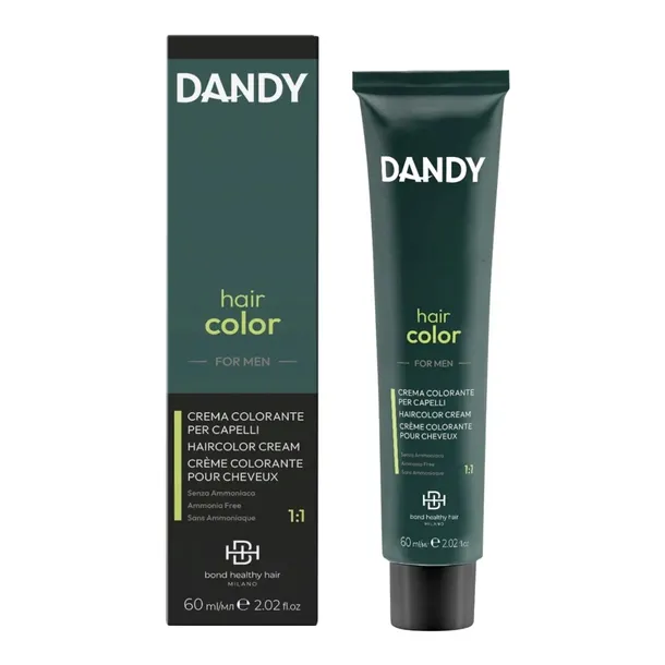 Dandy Krem Koloryzujący cover farba dla Mężczyzn Odsiwiacz 5 jasny brąz