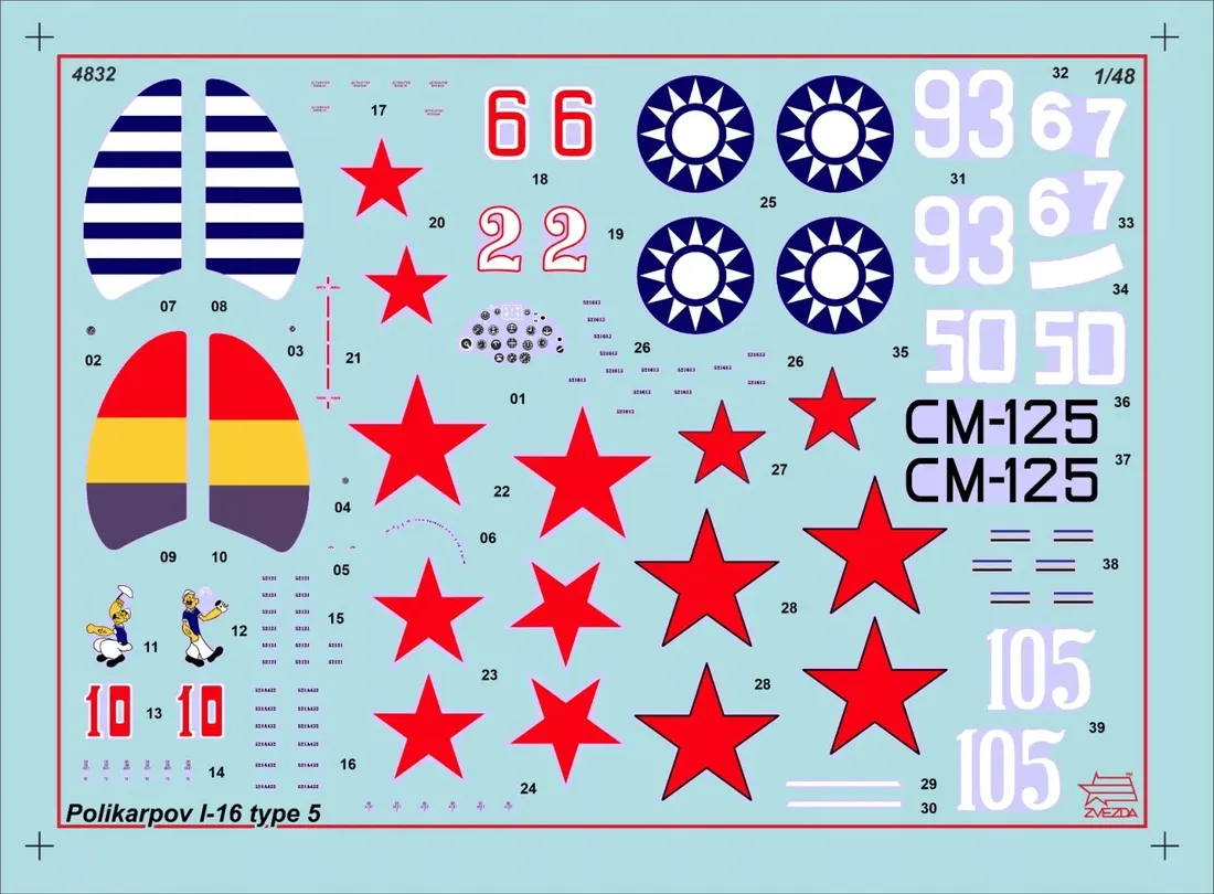1-48-soviet-fighter-polikarpov-i-16-typ-5-marka-zvezda