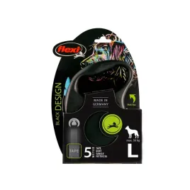smycz-dla-psa-flexi-black-design-tasma-niebieska-roz-l-5-m-50-kg