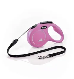 smycz-dla-psa-flexi-new-classic-linka-rozowa-roz-m-5m-20kg