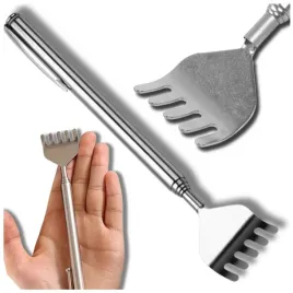 drapaczka-srebrna-masazer-do-plecow-metalowa-na-prezent-drapak-teleskopowa