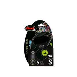 smycz-dla-psa-flexi-black-design-linka-niebieska-roz-s-5-m-12-kg