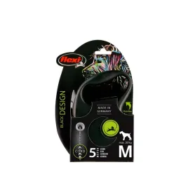 smycz-dla-psa-flexi-black-design-linka-srebrna-roz-m-5-m-20-kg