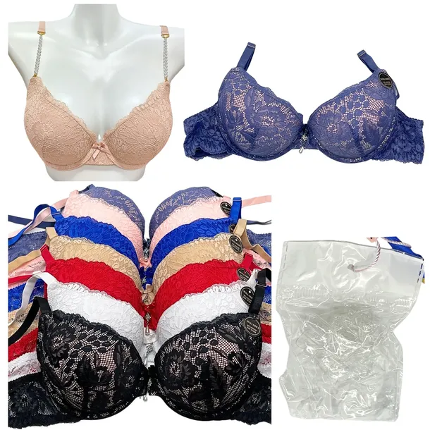 Biustonosz push up 3w1 powiększający 75B Puszap stanik koronkowe HANA STORE