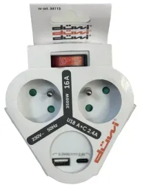 rozgaleznik-wtyczkowy-z-wylacznikiem-i-uziemieniem-2x2p-z-usb-typ-a-i-c