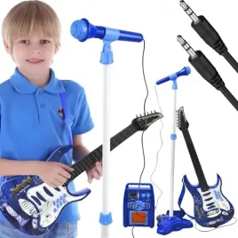 duza-gitara-elektryczna-dla-dzieci-mikrofon-piecyk-statyw-wzmacniacz-niebie