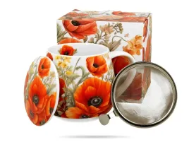kubek-barylka-z-zaparzaczem-maki-polne-430-ml-porcelana-prezent-duo