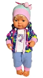 ubranko-bluza-z-kapturem-spodnie-dla-lalki-miniland-36-38cm