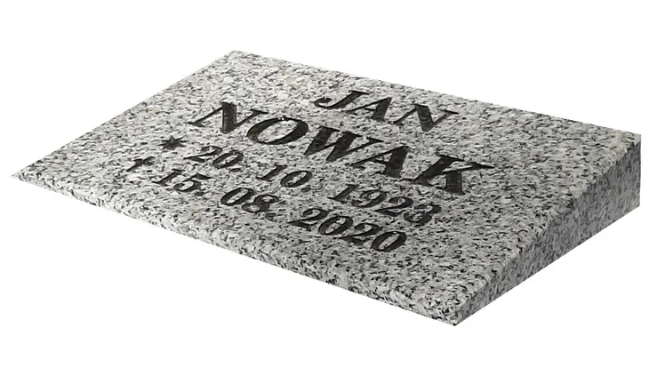 Tablica Granitowa nagrobna Poduszka na nagrobek STRZEGOM 30x20