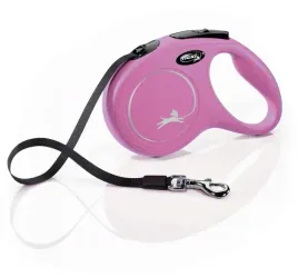 smycz-dla-psa-flexi-new-classic-tasma-rozowa-s-5m-15kg