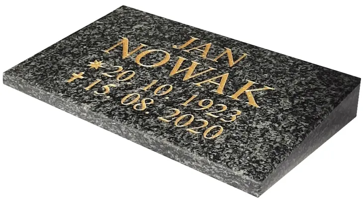 Tablica granitowa na nagrobek PODUSZKA IMPALA z GRAWEREM 30x20