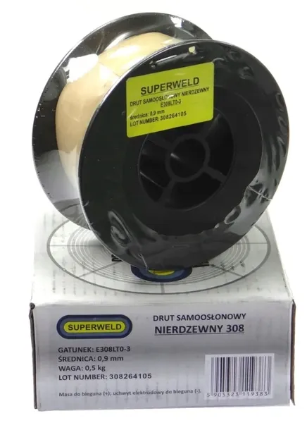 Drut Samoosłonowy Stal Nierdzewna-E308LT0-3 Spawanie Bez Gazu 0,9 mm 0,5 kg