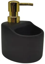 dozownik-ceramiczny-do-plynu-do-naczyn-330ml-otwor-na-gabke-czarno-zloty