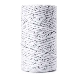 sznurek-bawelniany-100g-bialy-ze-srebrna-nitka-ozdobny-do-prezentow-makramy