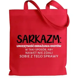 torba-eko-shopper-czerwony-sarkazm-definicja-zabawne-wzory