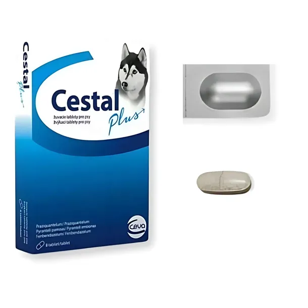 Ceva Cestal Plus, Tabletki na Robaki dla Psów, Bez Kartonika, 1 sztuka