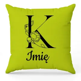poduszka-twoje-imie-monogram-litera-k-zielony-na-prezent-wzory