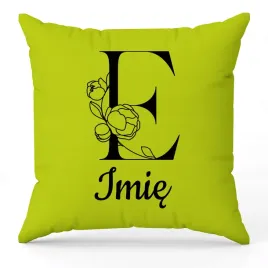 poduszka-twoje-imie-monogram-litera-e-zielony-na-prezent-wzory