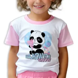 pizama-dziecieca-bajkowych-snow-na-prezent-wz-rozowa-krotki-rekaw-122cm