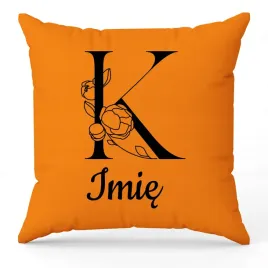 poduszka-twoje-imie-monogram-litera-k-pomaranczowy-na-prezent-wzory