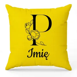 poduszka-twoje-imie-monogram-litera-p-zolty-na-prezent-wzory