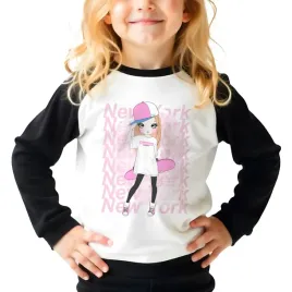 pizama-dziecieca-new-york-girls-prezent-czarno-biala-dlugi-rekaw-152cm-wz