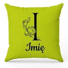 poduszka-twoje-imie-monogram-litera-i-zielony-na-prezent-wzory