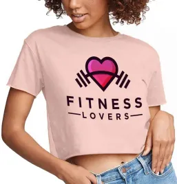 damska-krotka-koszulka-rozowa-fitness-lovers-top-cropped-wzory-rozmiar-m