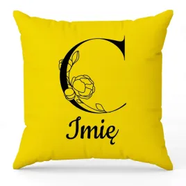 poduszka-twoje-imie-monogram-litera-c-zolty-na-prezent-wzory