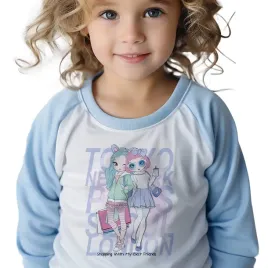 pizama-dzieci-shopping-friends-girls-prezent-niebieska-dlugi-rekaw-152cm-wz