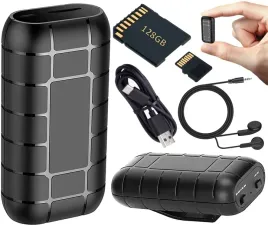 rejestrator-dzwieku-podsluch-karta-pamieci-128gb-sluchawki-gratis