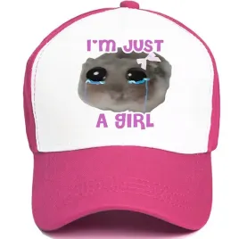 czapka-z-daszkiem-rozowy-na-prezent-chomiczek-viral-i-m-just-a-girl-wzory