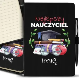 notes-a5-czarny-dlugopis-dla-nauczyciela-imie-wz