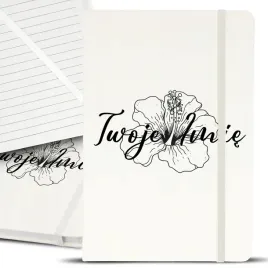 personalizowany-notes-notatnik-bujo-a5-bialy-kwiat