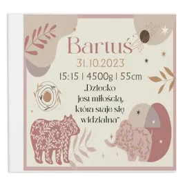 album-niebieski-na-zdjecia-prezent-roczek-urodziny-metryczka-imie-wzory