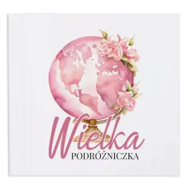 album-rozowy-na-zdjecia-na-prezent-urodziny-wielka-podrozniczka-wzory